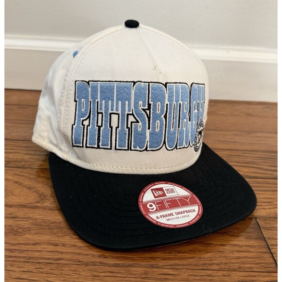 Vintage Pittsburgh Penguins NHL 9Fifty New Era Snapback Hat Cap Hockey Stickers - Picture 1 of 9